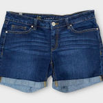 LC Lauren Conrad Stretch Denim Cuffed Shorts Size 4 Photo 0