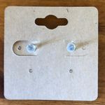 Handmade White Black Ice Skates Stud Earrings - Hand Painted Wood, Hypoallergenic Photo 1