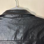 ZARA  Women's Shiny Black Leather Dress Photo 8
