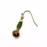 Handmade Green Bronze Wood Bib Style Necklace & Earring set Photo 1