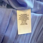 Alice + Olivia Niesha Blue Lame Midi Dress with Pleated Skirt V Neck Size 0 NWT Photo 10