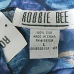 Robbie Bee Robbie Lee L Silk Blue Stained Glass Windsor Top Photo 6