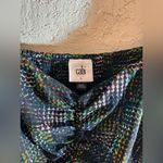 CAbi Elegant Multicolor Dress sheer sleeves square neckline party event flowy Photo 1