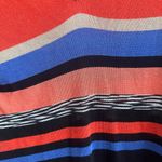 Trina Turk Womens Striped V-Neck Long Sleeve Dress Multi Colored Sheer Knit XS Photo 3