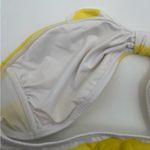 VERDELIMÓN Bikini Top Striped Voile Yellow White Bandeau NWT Size Extra Small Photo 11