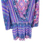 American Eagle  Outfitters AEO Multi Print Bell Sleeve VNeck Festival Boho Romper Photo 3