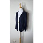 Maje  Navy Silk Cashmere Cardigan Photo 3