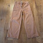 Joie  cotton brown utility wide leg crop pant 8 Photo 2