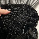 Vintage Evenings By Pantagis 80’s drop waist taffeta velvet rose prom dress Black Size 10 Photo 9