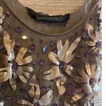 Patrizia Pepe dress short size 42 medium brown beaded party cocktail Italy Photo 2