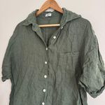 Vitamin A  Playa Romper Linen Green Size Small Photo 3