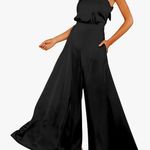 S.DEER. Sleeveless Halter Tied Jumpsuit with Pockets High Waist Wide Leg Pants Photo 0