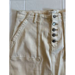 Bohme  Button Up High Rise Cargo Naval Style Cream Denim Pencil Skirt Size XL Photo 1