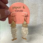 Piper  K | Gold Fish Seashell Earrings 🌊🐟🐚 Photo 2