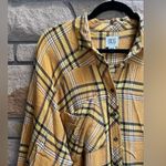 BDG Urban Outfitters Mustard Yellow Plaid oversized button up shirt medium Photo 5