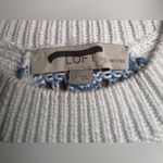 Loft Womens Maui Blue Textured Stripe knit Racerback Halter Sweater|Sz:L-Petite Photo 9