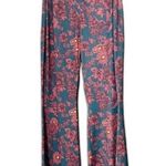 ZARA NWT Bellbottom Pants Fall Floral Print Retro Flare Leg Pant Size Large NEW Photo 5