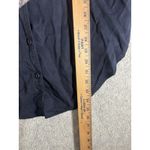 Vetta Capsule Wardrobe Girlfriend Button Down Navy Tencel Shirt | XS Photo 9