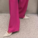 ZARA  NWT off white ivory cream bow sling back faux patent kitten heels Photo 10