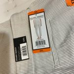 Hilary Radley Women's 2XL Beige Striped Cuffed Capri Pants with Pockets Zip Photo 4