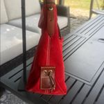 Dooney & Bourke red suede large shoulder/hobo Photo 3