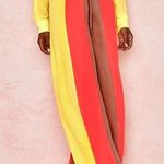 House Of CB London Women's Margot Trouser Pants Wide Leg Striped Yellow XS Photo 0