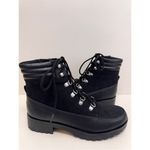 Style & Co Winter Boots Size 9.5 Black Lace Up Block Heel Memory Foam Comfort Photo 3
