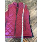 Andrew Marc  Vest Quilted Puffer Women M Full Zip Burgundy Red Equestrian Western Photo 4