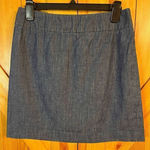 L.L.Bean Women’s Sz 4 Denim Jean Skirt Fall Script Label Soft Cotton Linen (2522) Photo 0