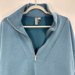 Sweaty Betty Pullover Top Quarter Zip Long Sleeve Blue Womens Size US 12 Photo 2