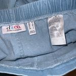 Denim & Co  cute light blue pullover elastic waist flared mom jeans ! Nwot Photo 6
