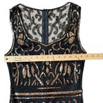 Gianni Bini GB Navy Blue Cocktail Party Mini Dress Sleeveless Sheer Back Sequins Size Medium Photo 9