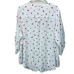 Torrid Harper White Lips Lollipops Rayon Slub 3/4 Sleeve Blouse Size 2X Photo 7