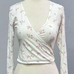 Brandy Melville  floral coquette cottagecore long sleeve wrap top Photo 0
