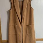 Joie  Tan Vest Duster Cardigan Size Medium Photo 0