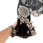 American Vintage Y2K VTG. 100% SILK BLACK DARK FAIRY GOTH SHEER BABY DOLL BLOUSE MEDIUM EUC. Photo 4