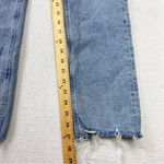 AGOLDE Jeans “Merrel” 25 Blue Cotton Blend Straight Leg Raw Hem Mid Rise Womens Photo 7