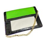 Worth Leather Handbag Purse Retro‎ Y2K Style Rave Color Design Green Purple Bag Photo 0