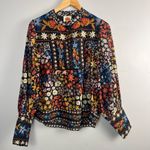 Farm Rio Black Jujus Garden Blouse strawberry size small Photo 2
