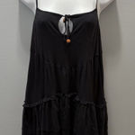 Free People  Beach Noelle Mini Dress Size Small Black Tiered Whimsigoth Witchy Photo 0