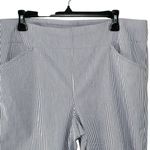 Chico's Womens Perfect Stretch Stripe Josie Lattice Hem Capri Blue Size 3/XL NWT Photo 1