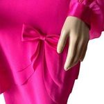 Vintage Ursula of Switzerland made USA Hot pink chiffon cocktail dress size 16 Photo 11