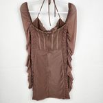 White Fox Boutique  Dress Long Sleeve Brown Size Medium Photo 3