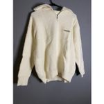 Aelfric Eden  White Cowl Turtle Neck 1/4 Zip Sweater Size Small NWT Photo 1