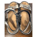 Naot Women's Metallic Distressed Gold Leather Ankle Strap Heeled Sandals EU 42 Size 11.5 Photo 5