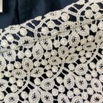 Oscar de la Renta  Black & White Crochet Midi Skirt 4 Photo 3