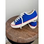 Sandro Paris Anouk Flame Solde Canvas Sneakers Royal Blue Lace Up US Size 8 Photo 14