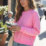 n:philanthropy  distressed pink sweatshirt size small Photo 0