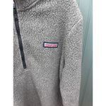 Vineyard Vines  Sherpa Fleece Quarter Zip Pullover Women's Size M Gray Photo 1