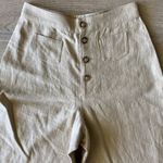 STAUD  Tan Linen Blend Wide Leg Pants Size: 2 Photo 1